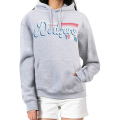 Los Angeles Dodgers Starter Women's Groovy Script Team Fleece Pullover Hoodie Near Me
