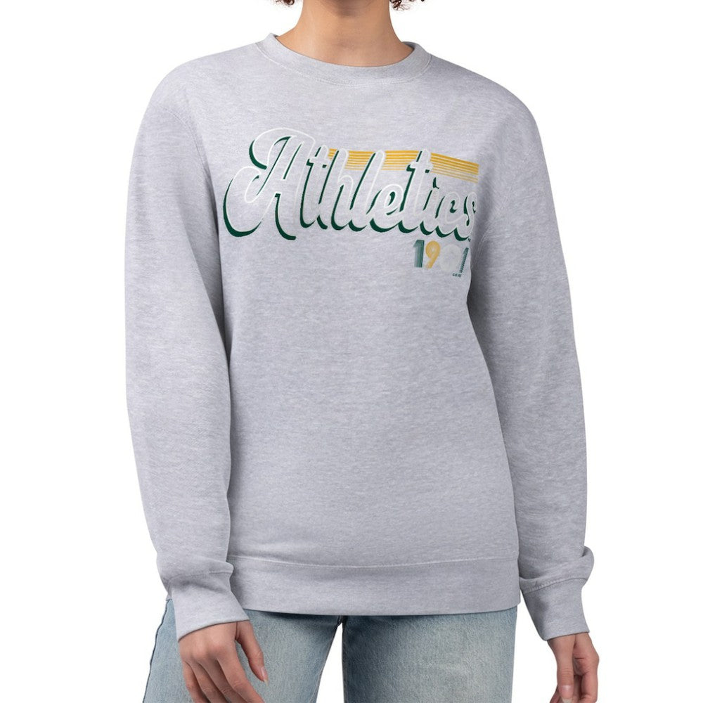 Athletics Starter Women's Groovy Script Team Fleece Pullover Sweatshirt Discount