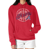 Atlanta Braves G-III 4Her by Carl Banks Women's Pinstripe Circle Team Fleece Pullover Hoodie Online