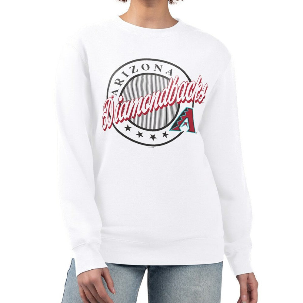Arizona Diamondbacks G-III 4Her by Carl Banks Women's Pinstripe Circle Team Fleece Pullover Sweatshirt for sale