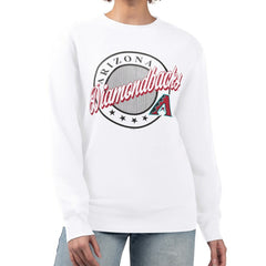Arizona Diamondbacks G-III 4Her by Carl Banks Women's Pinstripe Circle Team Fleece Pullover Sweatshirt for sale