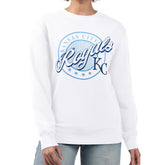 Kansas City Royals G-III 4Her by Carl Banks Women's Pinstripe Circle Team Fleece Pullover Sweatshirt for sale