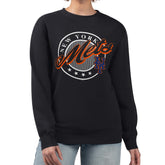 New York Mets G-III 4Her by Carl Banks Women's Pinstripe Circle Team Fleece Pullover Sweatshirt Near Me