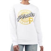 Pittsburgh Pirates G-III 4Her by Carl Banks Women's Pinstripe Circle Team Fleece Pullover Sweatshirt Discount