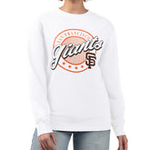 San Francisco Giants G-III 4Her by Carl Banks Women's Pinstripe Circle Team Fleece Pullover Sweatshirt Discount