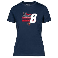 Alexander Ovechkin Washington Capitals Levelwear Women's NHL All-Time Leading Goal Scorer Milestone Stripes Name & Number Maddox T-Shirt - Navy | NHL Lifestyle