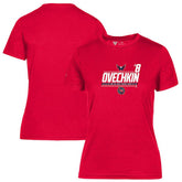 Alexander Ovechkin Washington Capitals Levelwear Women's NHL All-Time Leading Goal Scorer Milestone Name & Number Maddox T-Shirt - Red | NHL Clearance