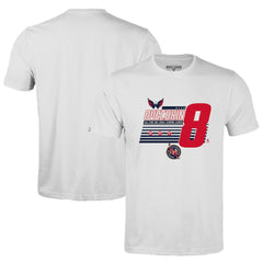 Alexander Ovechkin Washington Capitals Levelwear NHL All-Time Leading Goal Scorer Milestone Stripes Name & Number Richmond T-Shirt - White | NHL on sale
