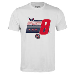 Alexander Ovechkin Washington Capitals Levelwear NHL All-Time Leading Goal Scorer Milestone Stripes Name & Number Richmond T-Shirt - White | NHL on sale