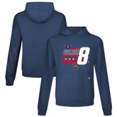 Alexander Ovechkin Washington Capitals Levelwear NHL All-Time Leading Goal Scorer Milestone Stripes Name & Number Relay Pullover Hoodie - Navy | NHL Clearance