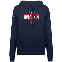 Alexander Ovechkin Washington Capitals Levelwear Women's NHL All-Time Leading Goal Scorer Milestone Stripes Name & Number Adorn Pullover Hoodie - Navy | NHL near me