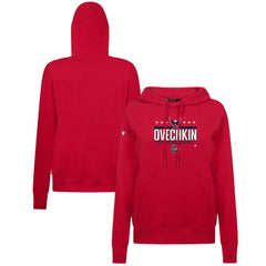 Alexander Ovechkin Washington Capitals Levelwear Women's NHL All-Time Leading Goal Scorer Milestone Stripes Name & Number Adorn Pullover Hoodie - Red | NHL Lifestyle