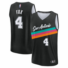 Fanatics De'Aaron Fox San Antonio Spurs 2025/26 City Edition Fast Break Jersey Black