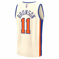 Fanatics Jalen Brunson New York Knicks 2025/26 City Edition Fast Break Jersey Cream