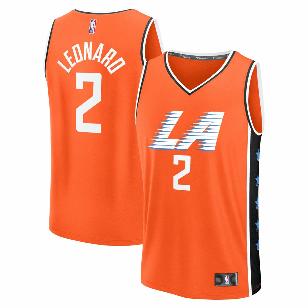 Fanatics Kawhi Leonard LA Clippers 2025/26 City Edition Fast Break Jersey Orange