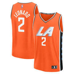Fanatics Kawhi Leonard LA Clippers 2025/26 City Edition Fast Break Jersey Orange