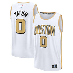 Fanatics Jayson Tatum Boston Celtics Youth 2025/26 City Edition Fast Break Jersey White