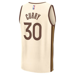 Fanatics Stephen Curry Golden State Warriors Youth 2025/26 City Edition Fast Break Jersey Tan