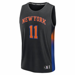 Fanatics Jalen Brunson New York Knicks Fast Break Jersey Statement Edition Black