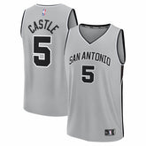 Fanatics Stephon Castle San Antonio Spurs Youth Fast Break Jersey Statement Edition Silver