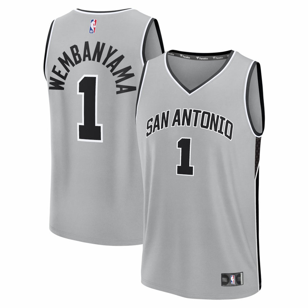 Fanatics Victor Wembanyama San Antonio Spurs Youth Fast Break Jersey Statement Edition Silver