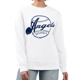 Los Angeles Angels G-III 4Her by Carl Banks Women's Distressed Baseball Team Fleece Pullover Sweatshirt Online