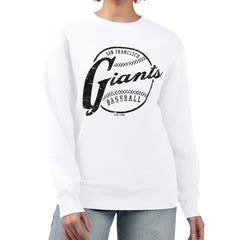 San Francisco Giants G-III 4Her by Carl Banks Women's Distressed Baseball Team Fleece Pullover Sweatshirt Online