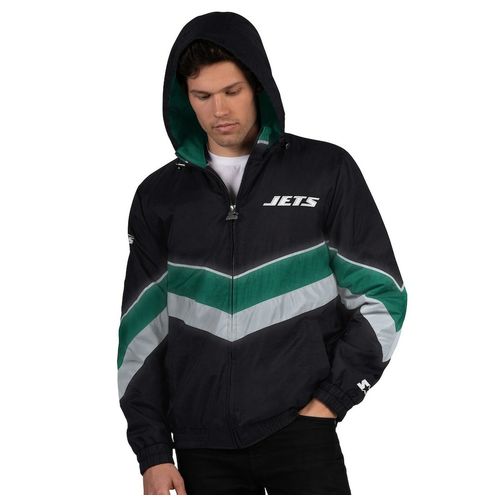 New York Jets Starter Thursday Night Gridiron Full-Zip Jacket - Black/Green - NFL