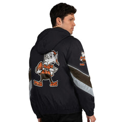 Cleveland Browns Starter Thursday Night Gridiron Vintage Logo Full-Zip Hoodie - Black - NFL