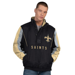 New Orleans Saints Starter Thursday Night Gridiron Half-Zip Jacket - Black - NFL