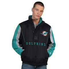 Miami Dolphins Starter Thursday Night Gridiron Half-Zip Jacket - Black - NFL