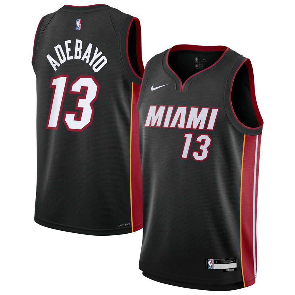 Nike Bam Adebayo Miami Heat Youth Swingman Jersey Icon Edition Black