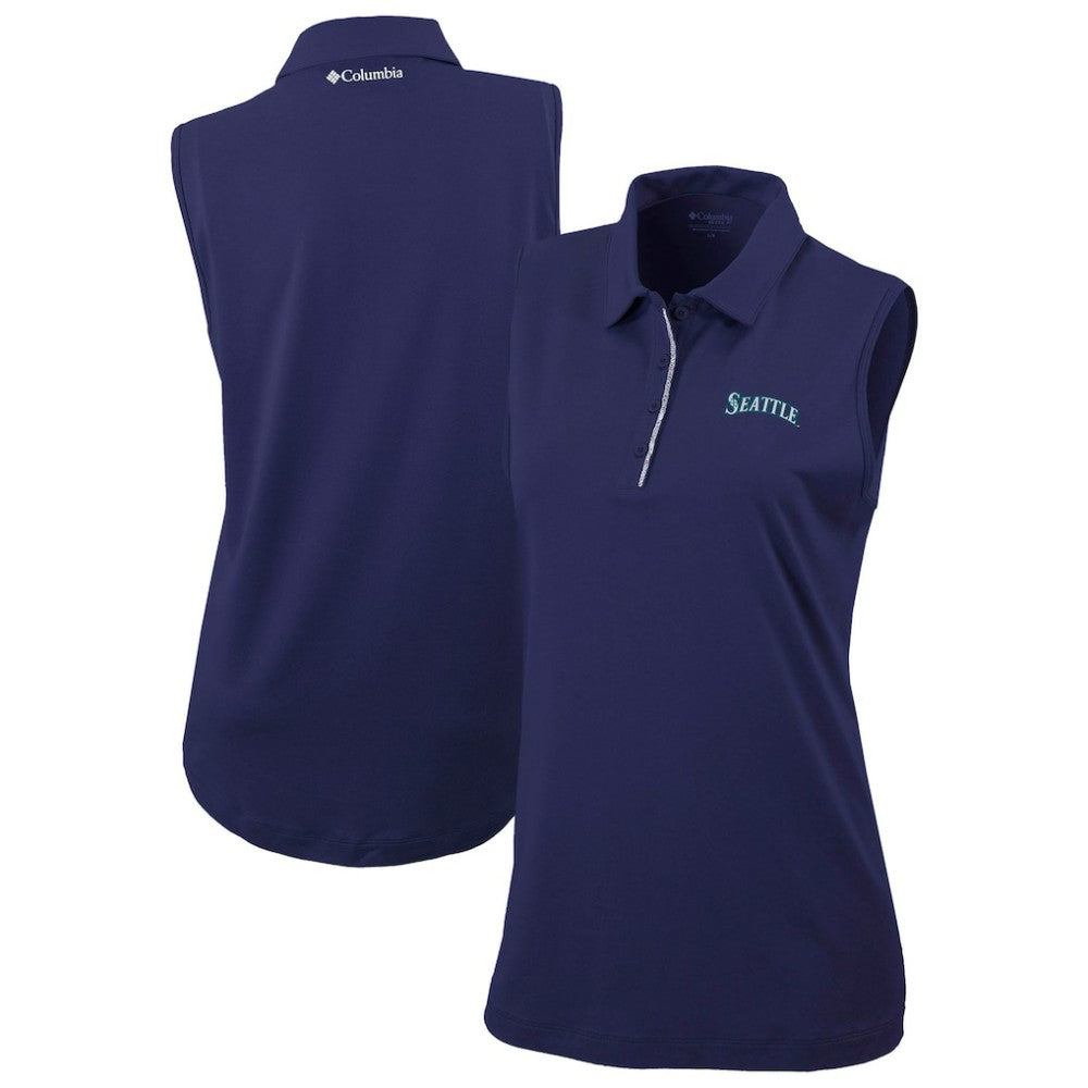 Seattle Mariners Columbia Women's Tend The Ball Sleeveless Polo Outlet