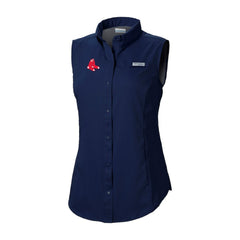 Boston Red Sox Columbia Women's Tamiami Sleeveless Shirt Outlet