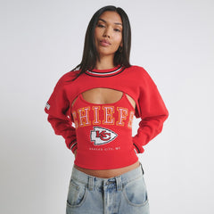 Kansas City Chiefs Off Season Women's Fleece Shrug Cami - Red - NFL
