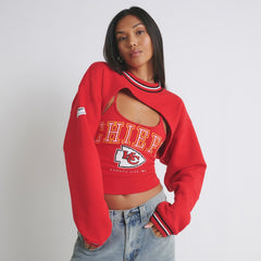 Kansas City Chiefs Off Season Women's Fleece Shrug Cami - Red - NFL
