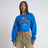 Detroit Lions Off Season Women's Fleece Shrug Cami - Blue - NFL