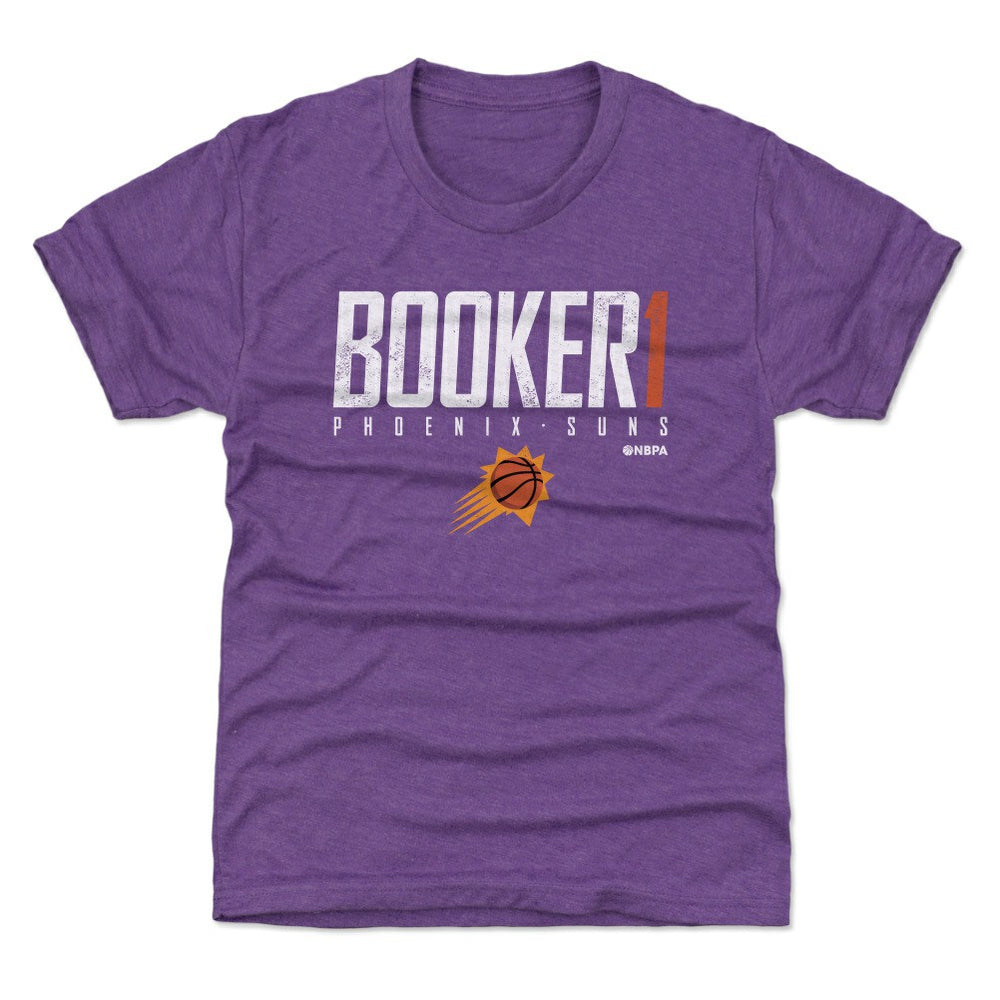 Devin Booker Phoenix Suns 500 Level Youth Elite T-Shirt Heather Purple