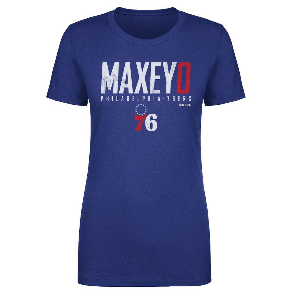 Tyrese Maxey Philadelphia 76ers 500 Level Women's Elite T-Shirt Royal
