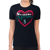 Seattle Mariners G-III 4Her by Carl Banks Women's Super-Slim Fit Lightweight Double Heart T-Shirt Near Me