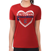 Cleveland Guardians G-III 4Her by Carl Banks Women's Super-Slim Fit Lightweight Double Heart T-Shirt Near Me