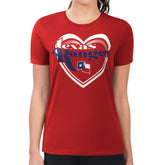 Texas Rangers G-III 4Her by Carl Banks Women's Super-Slim Fit Lightweight Double Heart T-Shirt Near Me