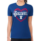 Philadelphia Phillies G-III 4Her by Carl Banks Women's Super-Slim Fit Lightweight Double Heart T-Shirt Outlet