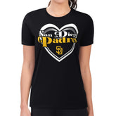San Diego Padres G-III 4Her by Carl Banks Women's Super-Slim Fit Lightweight Double Heart T-Shirt Online