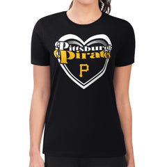Pittsburgh Pirates G-III 4Her by Carl Banks Women's Super-Slim Fit Lightweight Double Heart T-Shirt Near Me