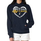 Milwaukee Brewers G-III 4Her by Carl Banks Women's Double Heart Fleece Pullover Hoodie Near Me