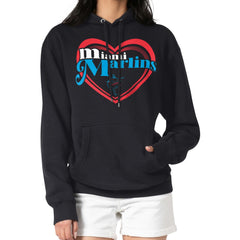Miami Marlins G-III 4Her by Carl Banks Women's Double Heart Fleece Pullover Hoodie Near Me