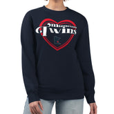 Minnesota Twins G-III 4Her by Carl Banks Women's Double Heart Fleece Pullover Sweatshirt Discount