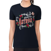 Houston Astros G-III 4Her by Carl Banks Women's Super-Slim Fit Lightweight Retro Roses T-Shirt for sale