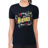 Seattle Mariners G-III 4Her by Carl Banks Women's Super-Slim Fit Lightweight Retro Roses T-Shirt Sale